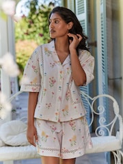 Laura Ashley Button Through Short Sleeve Pyjamas - صورة 3 من 4