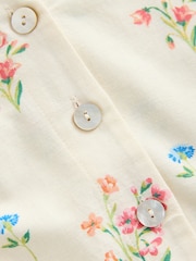 Laura Ashley Ecru Elston Garden Button Through Short Sleeve Pyjamas - Image 9 of 11