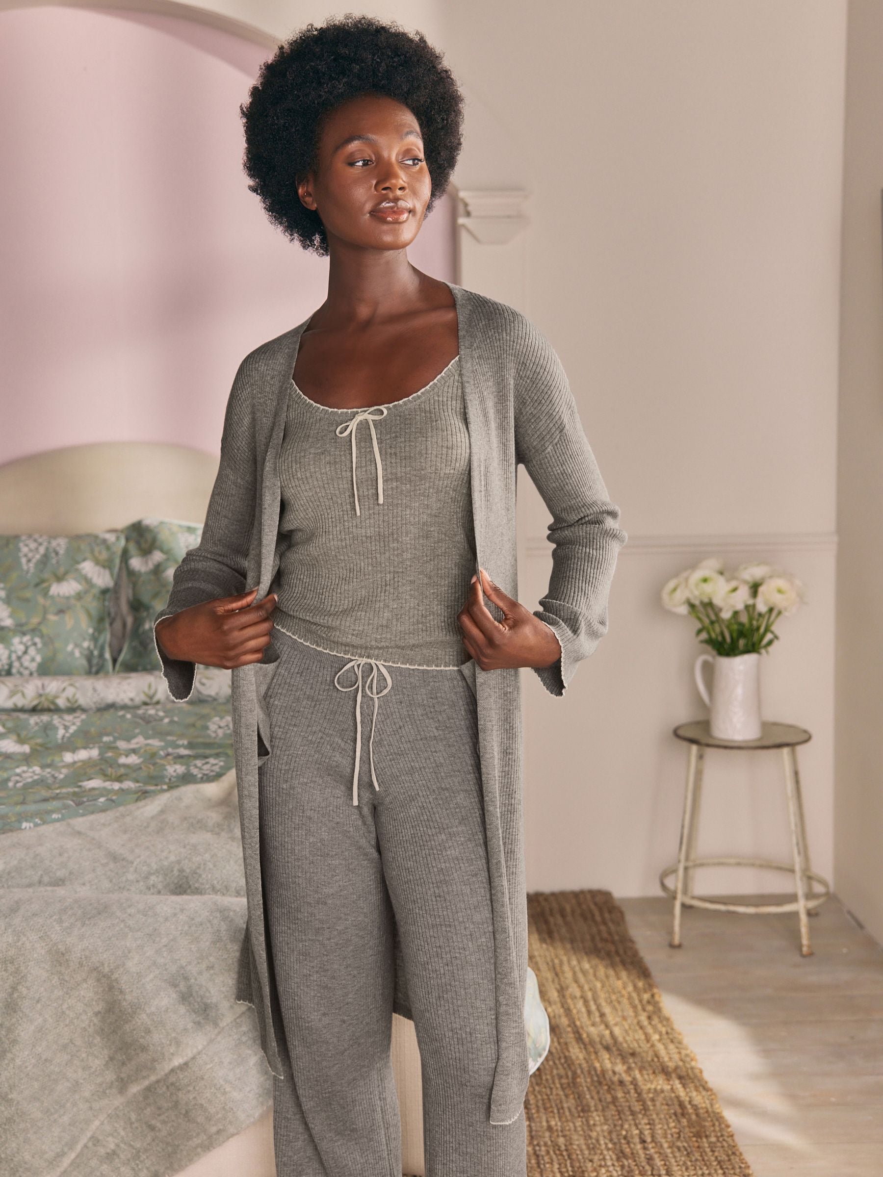 ド*チ様 Y-3 CARDIGAN LONGPANTS 19AW 上下セットアッ Buy Laura Ashley Charcoal Grey Ribbed Long Line Lounge Cardigan