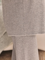 Laura Ashley Charcoal Grey Ribbed Long Line Lounge Cardigan - Image 5 of 5