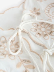 Laura Ashley White 100% Cotton Cami Embroidered Pyjamas - Image 11 of 12