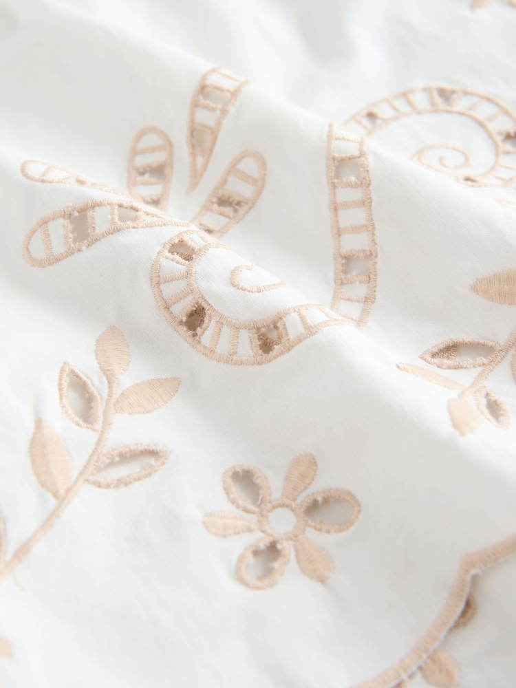 Laura Ashley White 100% Cotton Cami Embroidered Pyjamas - Image 12 of 12