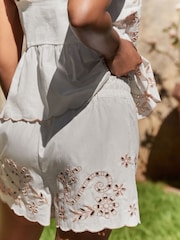 Laura Ashley White 100% Cotton Cami Embroidered Pyjamas - Image 5 of 12