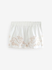 Laura Ashley White 100% Cotton Cami Embroidered Pyjamas - Image 9 of 12