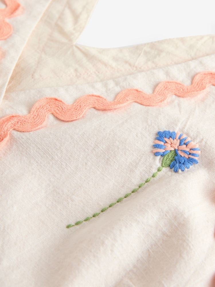 Laura Ashley Ecru Ric Rac Embroidered 100% Cotton Vest Set - Image 11 of 11 Laura Ashley Ecru Ric Rac Embroidered 100% Cotton Vest Set - Image 11 of 11