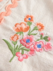 Laura Ashley Ecru Ric Rac Embroidered 100% Cotton Vest Set - Image 9 of 11