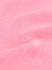Fluro Pink Raw Hem Detail Washed 100% Cotton Crew Neck Dress - Image 2 of 3