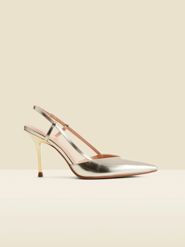 Sosandar Flared Heel Slingback Court Shoes - Imagem 1 de 4