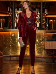 Sosandar Red Sequin Vest Top - Image 5 of 5