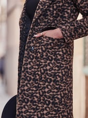 Sosandar Brown Longline Coat - Image 4 of 5