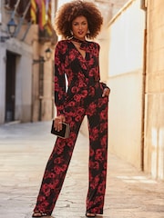 Sosandar Tie Neck Jumpsuit - Imagen 1 de 5
