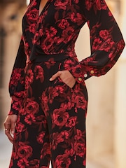 Sosandar Tie Neck Jumpsuit - Imagen 4 de 5
