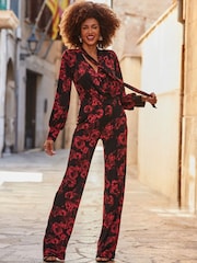 Sosandar Tie Neck Jumpsuit - Imagen 5 de 5