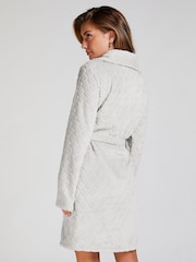 Hunkemöller Grey Zip Fleece Bathrobe - Image 2 of 5