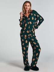Hunkemöller – grünes Pyjama-Set - Bild 1 von 5