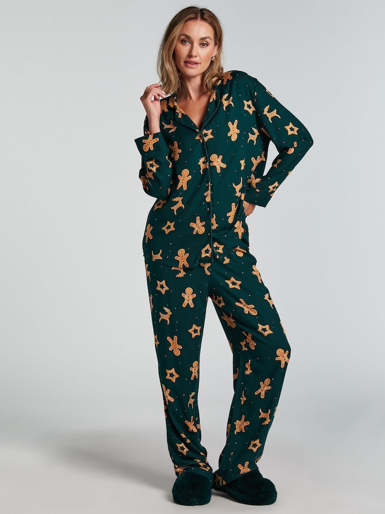 Hunkemöller – grünes Pyjama-Set - Bild 1 von 5