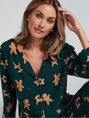 Hunkemöller – grünes Pyjama-Set - Bild 3 von 5