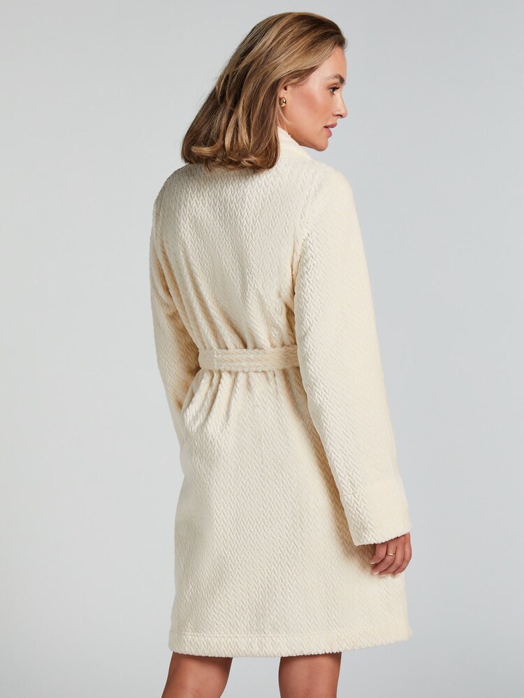 Hunkemöller Fleece White Bath Robe - Image 2 of 4