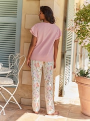 Laura Ashley Elston Garden Cotton Jersey Short Sleeve Pyjamas - Image 2 of 11