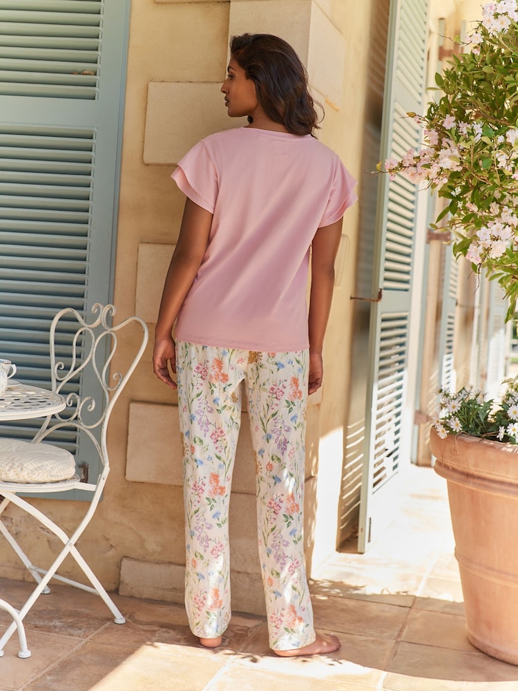 Laura Ashley Elston Garden Cotton Jersey Short Sleeve Pyjamas - Image 2 of 11 Laura Ashley Elston Garden Cotton Jersey Short Sleeve Pyjamas - Image 2 of 11