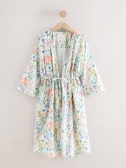 Laura Ashley Cream Elston Garden Light Weight Seer Sucker Robe - Image 6 of 8