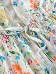 Laura Ashley Cream Elston Garden Light Weight Seer Sucker Robe - Image 7 of 8