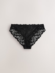 Black High Leg Ultimate Comfort Lace Knickers 7 Pack - Image 3 of 10