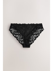 Black High Leg Ultimate Comfort Lace Knickers 7 Pack - Image 4 of 10