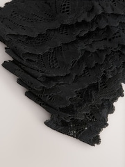 Black Thong Ultimate Comfort Lace Knickers 7 Pack - Image 9 of 10