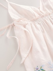 Laura Ashley Cream Elston Garden Mini Seer Sucker Slip - Image 10 of 10