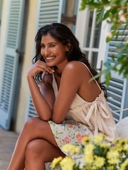 Laura Ashley Cream Elston Garden Mini Seer Sucker Slip - Image 3 of 10