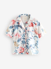 Laura Ashley Rosalind Cotton Linen Scalloped Short Pyjamas Set - Image 6 of 12