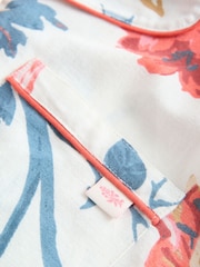 Laura Ashley Rosalind Cotton Linen Scalloped Short Pyjamas Set - Image 9 of 12