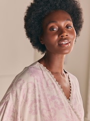 Laura Ashley Mauve Josette Dressing Gown - Image 5 of 9