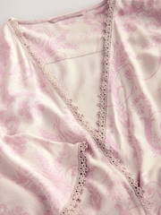 Laura Ashley Mauve Josette Dressing Gown - Image 8 of 9