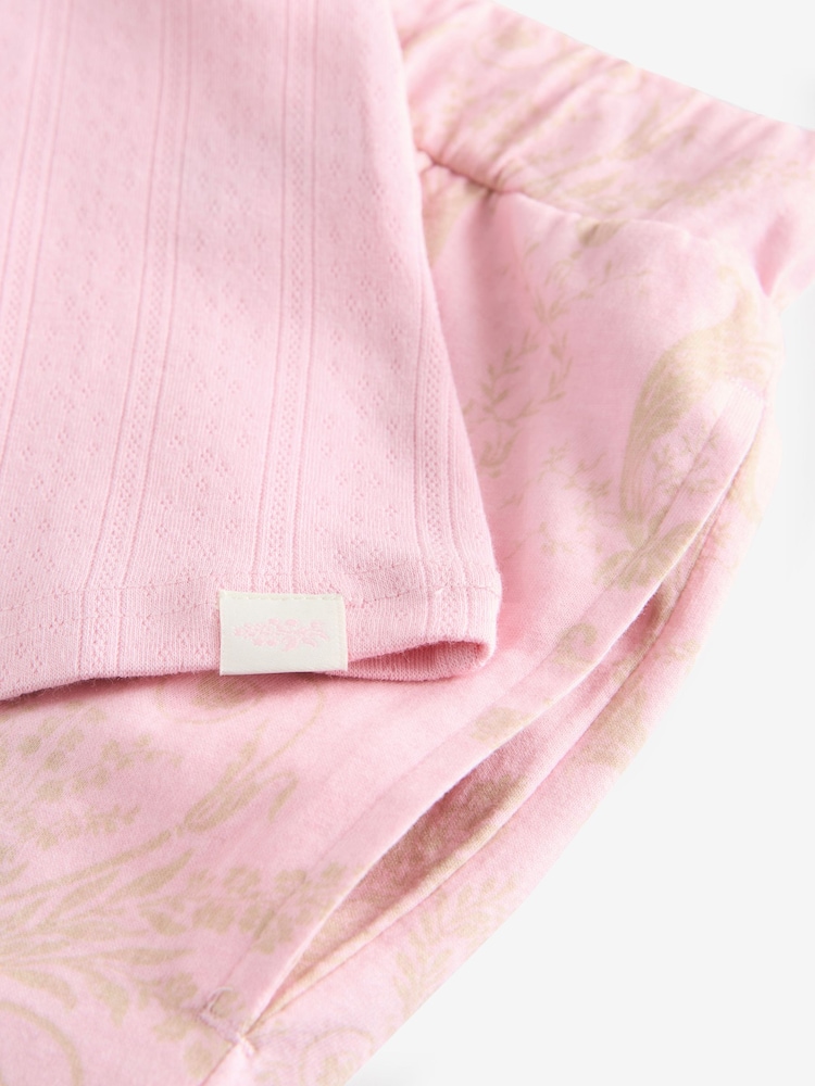 Laura Ashley Mauve Pointelle Cami and Jersey Short Pyjamas Set - Image 10 of 10 Laura Ashley Mauve Pointelle Cami and Jersey Short Pyjamas Set - Image 10 of 10