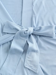 Laura Ashley Blue Modal Lace Trim Robe - Image 9 of 11