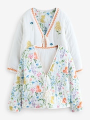Laura Ashley White Elston Garden Reversible Quilted Jacket - Image 1 of 5