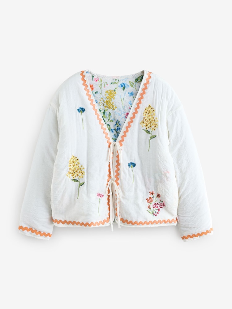 Laura Ashley White Elston Garden Reversible Quilted Jacket - Image 2 of 5