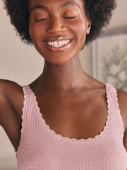 Laura Ashley Mauve Purple Ribbed Lounge Slip Dress - Image 5 of 9