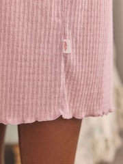 Laura Ashley Mauve Purple Ribbed Lounge Slip Dress - Image 6 of 9