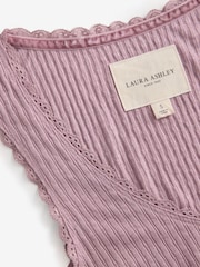 Laura Ashley Mauve Purple Ribbed Lounge Slip Dress - Image 8 of 9