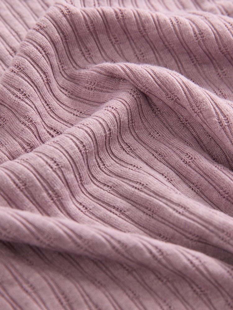 Laura Ashley Mauve Purple Ribbed Lounge Slip Dress - Image 9 of 9
