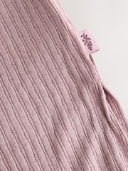 Laura Ashley Mauve Purple Ribbed Long Line Lounge Cardigan - Image 10 of 11