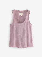 Laura Ashley Mauve Purple Ribbed Lounge Vest - Image 5 of 7