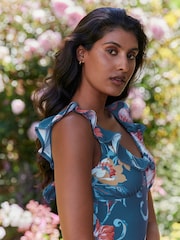 Laura Ashley Rosalind Tummy Control Frill Swimsuit - Image 3 of 10