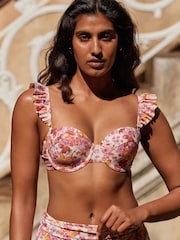 Laura Ashley Rosewood Frill Balcony Bikini Top - Image 2 of 9