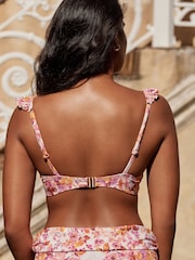 Laura Ashley Rosewood Frill Balcony Bikini Top - Image 3 of 9