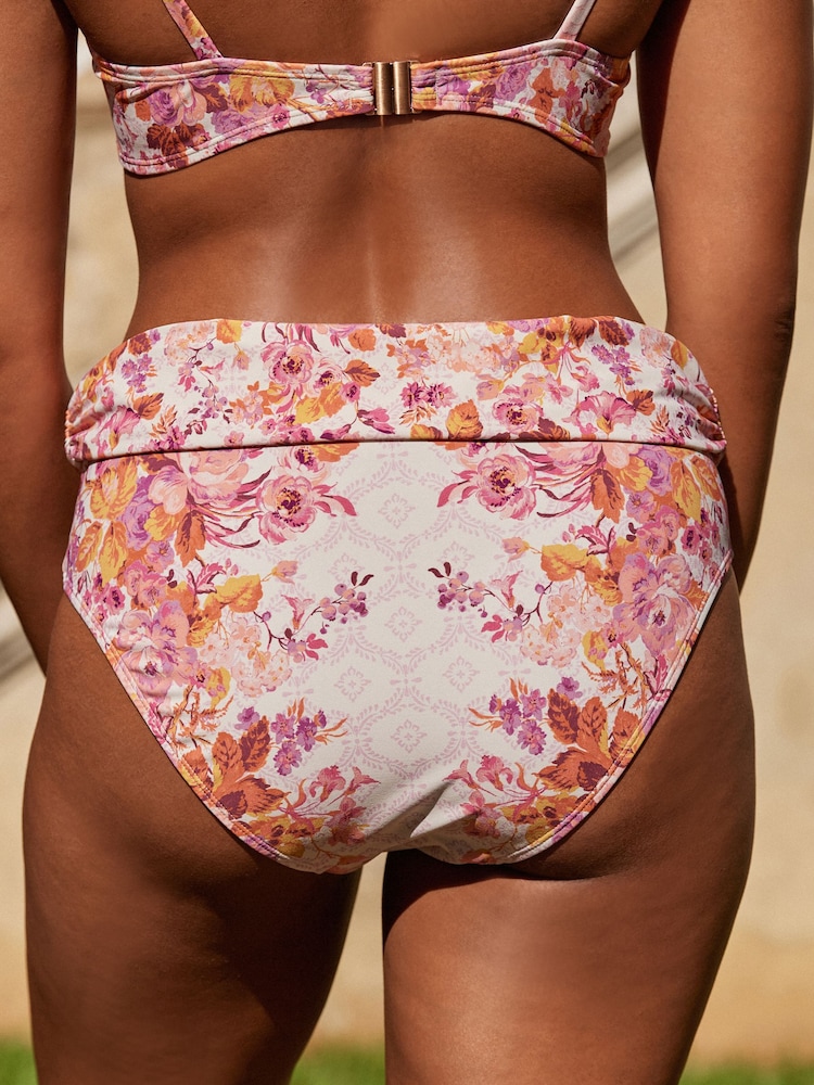 Laura Ashley Rosewood High Waist Roll Top Bikini Bottoms - Image 2 of 6