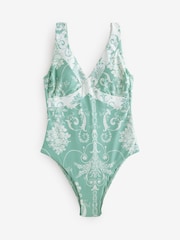 Laura Ashley Green Josette Tummy Control Swimsuit - Image 4 of 7